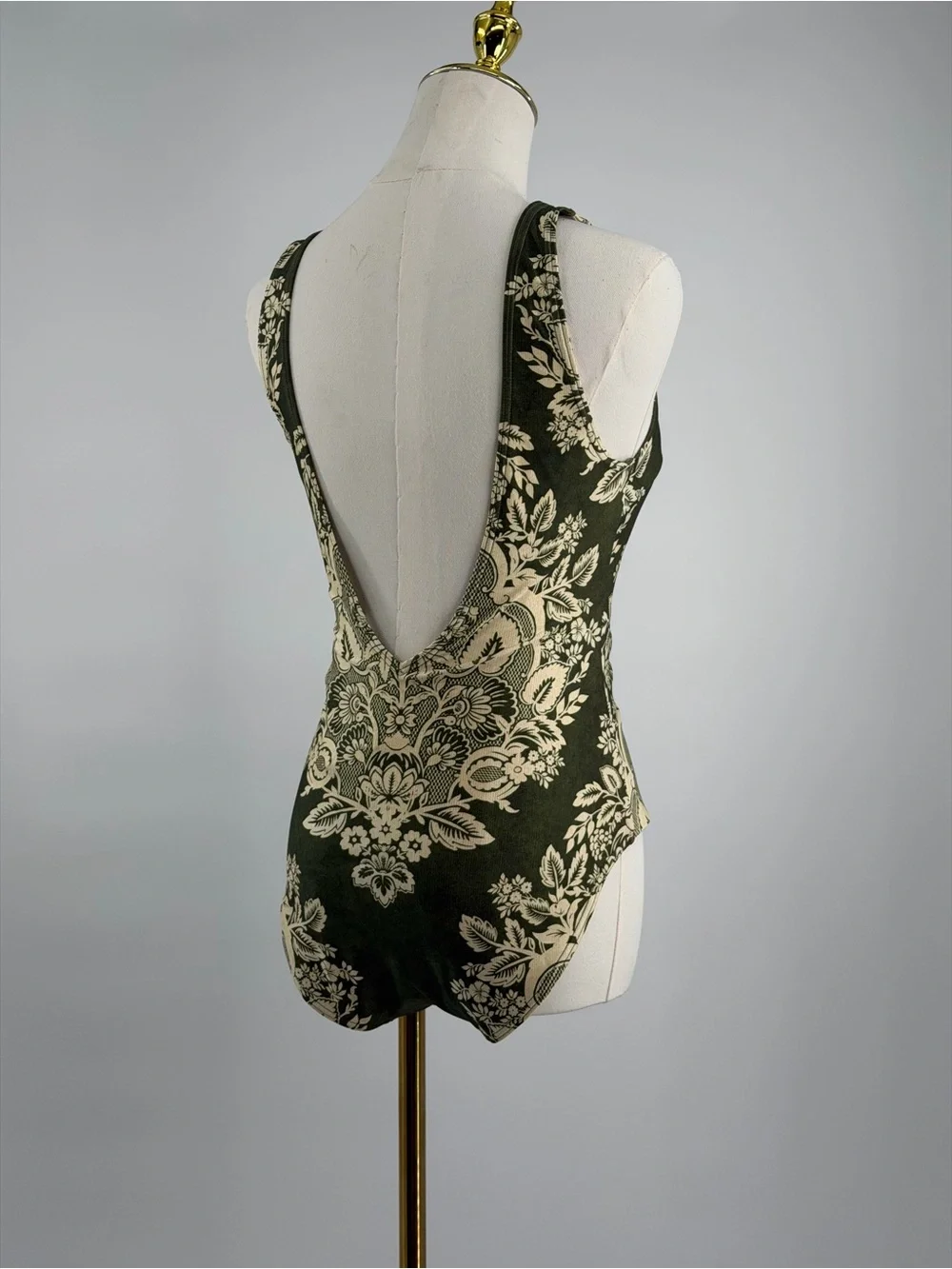 🆕 ZIMMERMANN 🧿 NWT Separates Floral Wrap Tie 1PC - Khaki/Cream - Sz 2 US8